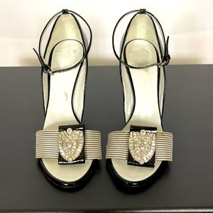 Giuseppe Zanotti Black & White Crystal Brooch